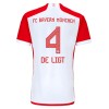 Maglia ufficiale FC Bayern Monaco De Ligt 4 Casa 2023-24 per Bambino